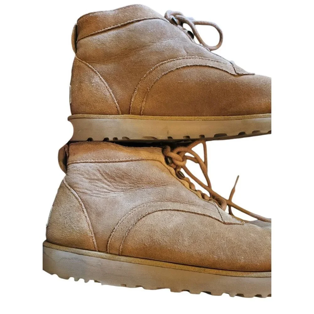 UGG Bethany Chukka Boots Women's 8 Chestnut Suede Leather Sheepskin Lined